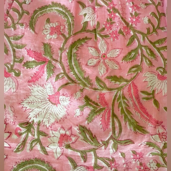 Darlington Isle Floral Lace Ashton Pink Tiered Summer Mini Dress Size Medium - Picture 6 of 10